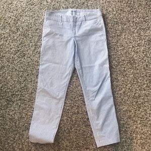 Old Navy Pixie Pants Blue and White Striped